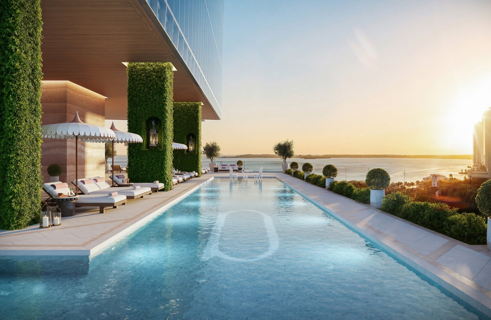 Delano Residences pool deck — resort amenities managed by Accor's hospitality team