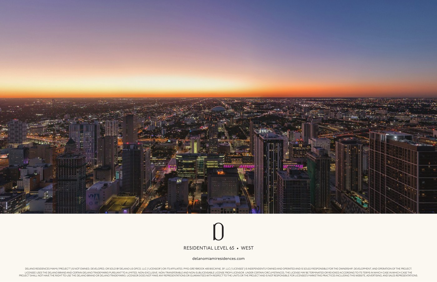 Vista simulada andar 65 direção Oeste